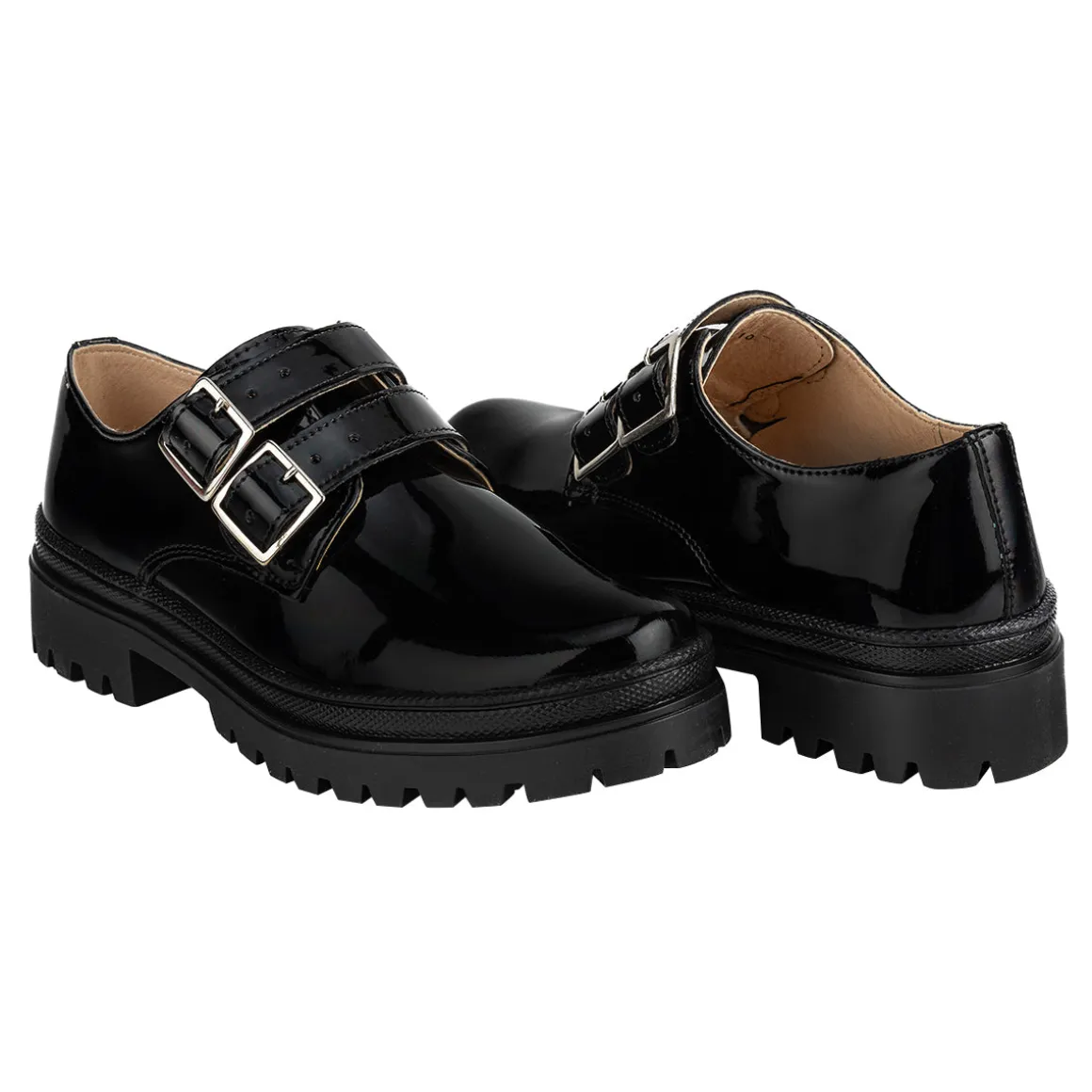 Zapato Escolar Hebilla Charol Para Niña Joven Blasito 05413