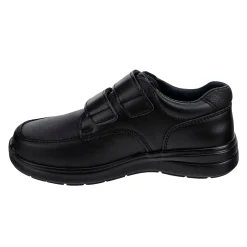 Zapato Escolar Velcro Negro Niño Yuyin 05598