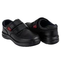 Zapato Escolar Velcro Negro Niño Yuyin 05598